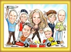 cartoon portrait family