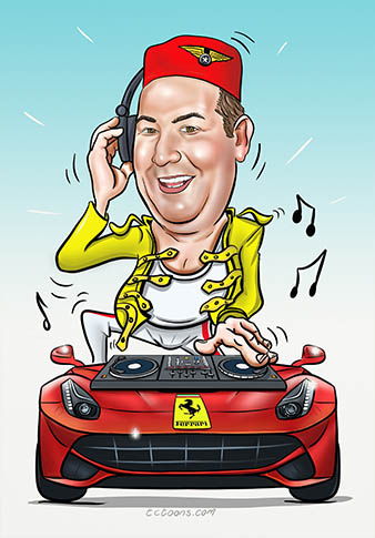 dj ferrari caricature