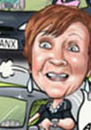 golf ladies caricature