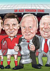 80th birthday man united caricature cartoon portrait