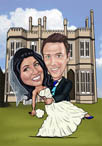 digital_caricature_wedding_mansion_cartoon