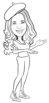 cartoon character for website book